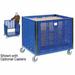 Easy Assembly Vented Wall Bulk Container - Blue - 39.25 x 31.5 x 29 in.