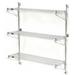 Nexel Wall Mount Wire Shelving Starter - 3-Shelf Chrome - 72 x 18 x 54 in.