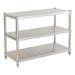 MYXIO Stainless Steel Shelves 3 Tier Storage Shelves 31.5x15.7 Inch Adjustable Shelf Storage Unit Heavy Duty Shelving for Kitchen Office Garage Storage 110lb Per Shelf