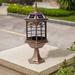 LED Post Light Yard Driveway Fence Garden Outdoor Solar Powered Pillar Lamp 6V