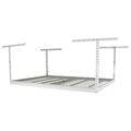 BULYAXIA Overhead Garage Storage Rack - Heavy Duty Racks for Garage with 500 lb Capacity Easy Garage Shelving Adjustable Storage Rack Ceiling Mount Storage Shelves 4x6 White (24 -45 )