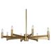 Robert Abbey - 4500 - Nine Light Chandelier - Delany - Antique Brass-1pack