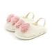 Eyicmarn Baby Winter Warm Slippers Shoes Newborn Girls Cute Faux Bow Soft Crib Fuzzy Footwear