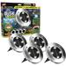 Bell + Howell Disk Lights Heavy Duty Outdoor Solar Pathway Lights 8 LED with Included Stakes Steel 4 Pack