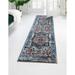 Rugs.com Medina Collection Rug â€“ 5 Ft Runner Powder Blue Medium Rug Perfect For Hallways Entryways