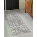 Rugs.com Lennon Collection Rug â€“ 6 Ft Runner Gray And Ivory Medium Rug Perfect For Hallways Entryways