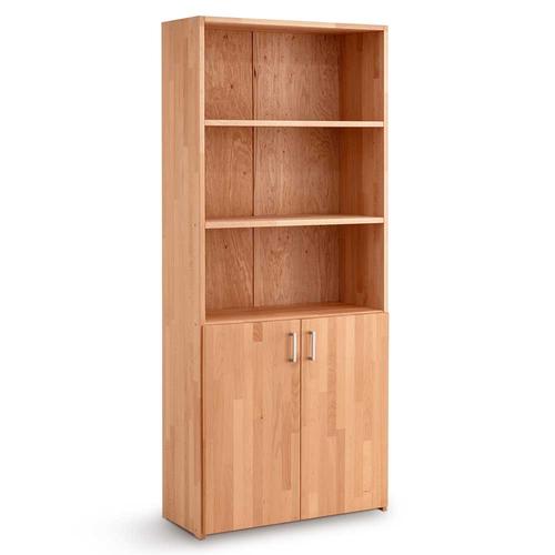 Aktenschrank Holz modern Buche geölt 186 cm hoch 80 cm breit