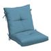 Arden Selections Outdoor Plush Modern Tufted Blowfill Dining Chair Cushion 21 x 40 French Blue Texture