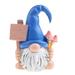 Qisuw Garden Gnome Statue Rainbow Flower Swedish Tomte Yard Decoration Front Porch Dwarf Elf Figurines Outdoor Ornaments