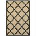 4 x 6 ft. Sand Geometric Stain Resistant Indoor & Outdoor Rectangle Area Rug - Beige and Black - 0.07in. H x 46.06in. W x 64.96in. D