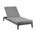 80 in. Jax Patio Adjustable Chaise Lounge Chair Gray & Black