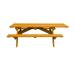 30 x 94 x 66 in. Natural Solid Wood Outdoor Picnic Table