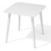 16 in. Square Metal Outdoor Side Table White