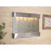 Teton Falls-Round-Stainless Steel-Green-Featherstone Wall Fountain