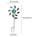 Peacock Wind Spinner Outdoor Metal Wind Spinner Rustproof Double Wind Sculpture with Stable Stake Solar-Powered Decorative Wind Catcher for Patio Yard Lawn Garden