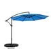 10 ft. Offset Outdoor Patio Umbrella with 8 Steel Ribs & Aluminum Pole & Vertical Tilt Blue