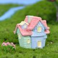 AZZAKVG House Decoration Miniature Fairy Garden Stone House Mini Resin House Fairy Cottage House Micro Garden Decoration For Plant Flower Pots