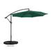 10 ft. Offset Outdoor Patio Umbrella with 8 Steel Ribs & Aluminum Pole & Vertical Tilt Green