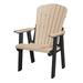 Os Home & Office Model Fan Back Weatherwood Chair with Black Base Cedar