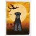 Halloween Standard Schnauzer Black Flag Garden Size