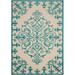 7 ft. 10 in. x 10 ft. 6 in. Medallion Indoor & Outdoor Rectangle Area Rug - Aqua