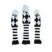 FRCOLOR 3pcs/set Knitted Fabric Hybrid Club Head Covers Wooden Driver Fairway Wood Headcover (White)