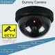 Kreative schwarze Plastik kuppel CCTV-Dummy-Kamera blinkt LED gefälschte Kamera Strom über aa