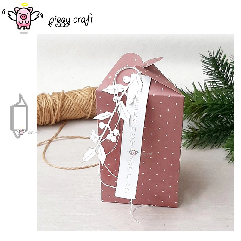 Piggy Craft Metall-Stanzformen, geschnittene Matrizenform, 3D-Box-Dekoration, Scrapbook-Papier, Bastelwerk, Messerform, Klingenstanzer, Schablonen Image