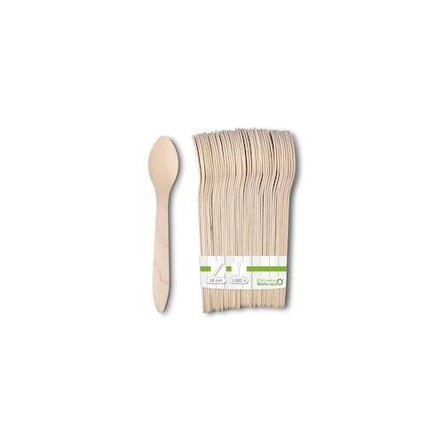 greenbox – Dessert-Holz-Löffel 18 cm, biobeschichtet, 1000 St.