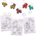 Llama Super Shrink Keyrings (Pack of 10) Small Toys