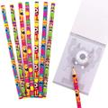 Monster Bunch Pencils (Pack of 12) Halloween Toys 6 assorted colours - Yellow, Blue, Purple, Green, Pink & Orange