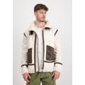 Lederjacke ALPHA INDUSTRIES "ALPHA Men - Leather & Faux Jackets B3 Arctic" Gr. 2 XL, weiß (vintage white) Herren Jacken Übergangsjacken