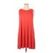 Old Navy Casual Dress - A-Line Crew Neck Sleeveless: Red Print Dresses - Women's Size X-Large