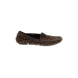 Manolo Blahnik Flats: Tan Animal Print Shoes - Women's Size 40.5 - Closed Toe - Print Wash