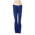 Express Jeans Jeggings - Mid/Reg Rise: Blue Bottoms - Women's Size 8 - Indigo Wash