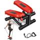 Steppers for Exercise, Stair Stepper with Resistance Bands, Mini Stepper with 300LBS Loading Capacity, Hydraulic Fitness Stepper with LCD Monitor