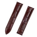 BCMCBV Calfskin Genuine Bamboo Grain Leather Watch Band For Omega Strap Watch Seamaster Speedmaster 300 DeVille Watchband Bracelet Logo (Color : Brown strap, Size : 22mm-Silver Buckle)