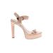 Katy Perry Heels: Tan Print Shoes - Women's Size 9 - Open Toe