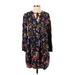 Old Navy Casual Dress - Shift: Blue Floral Dresses - Women's Size Small