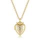 THE BLING KING Womans Gold Heart Locket with Bird and Flowers Luxury Finish and Detailing Gold Heart Locket with Bird and Flower Gold Plated Jewellery Luxury Finish Gold Chains for Women