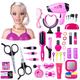 ADIY Pretend Game Makeup Playset, 39Pcs Children Makeup Pretend Playset Styling Head Doll Hairstyle Toy with Hair Dryer