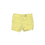 Janie and Jack Denim Shorts: Yellow Solid Bottoms - Kids Girl's Size X-Small