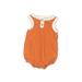 Cat & Jack Short Sleeve Outfit: Orange Print Tops - Size Newborn