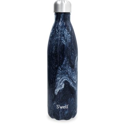 Isolierflasche S'WELL "S'well Topaz", blau (azurit, marmor), H:31cm, Edelstahl, Trinkflaschen, 750 ml Image