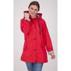 Regenjacke DEPROC ACTIVE "Friesennerz ANKERGLUTZAUBER", Damen, Gr. 48 (XL), rot, Obermaterial: 100% Polyurethan; Futter: 100% Polyester, casual, figurumspielend, Langarm gerader Abschluss mit Druckknopf, Jacken, auch in Großen Größen erhältlich