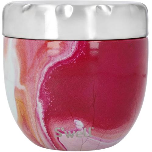 "Thermoschüssel S'WELL ""S’well Pink Topaz Eats 2-in-1 Food Bowl"" Schüsseln Gr. B/H: 12 cm x 12 cm, rosa (rosenachat) Thermoschüsseln Therma-S'well-Technologie mit dreischichtiger Außenschale"
