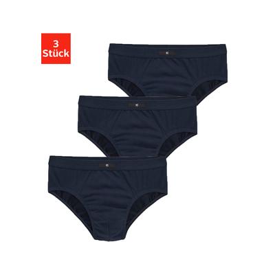 Slip H.I.S, Herren, Gr. XS, blau (marine), Jersey, Obermaterial: 95% Baumwolle, 5% Elasthan, unifarben, körpernah, Unterhosen, ohne Seitennaht Image