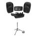 Gemini ES-210MXBLU-ST Portable PA System Pack with 10" Passive Speakers, Powered M ES-210MXBLU-ST