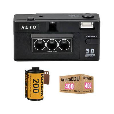 Reto Project 3D 35mm Film Camera with Film Rolls Kit RETOR3D001