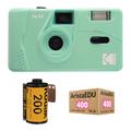 Kodak M35 Film Camera with Flash and Film Rolls Kit (Mint Green) DA00234